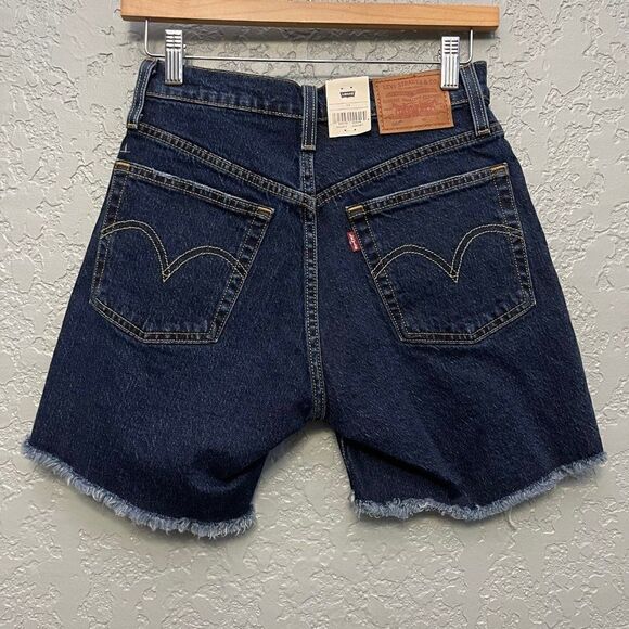 Levi's 501 Mid-Thigh Denim Shorts Size 24 - Picture 4 of 12
